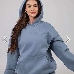 COMFRT M Slate Blu Soft Kangaroo Pocket Oversized Weighted Anti Anxiety Heavy